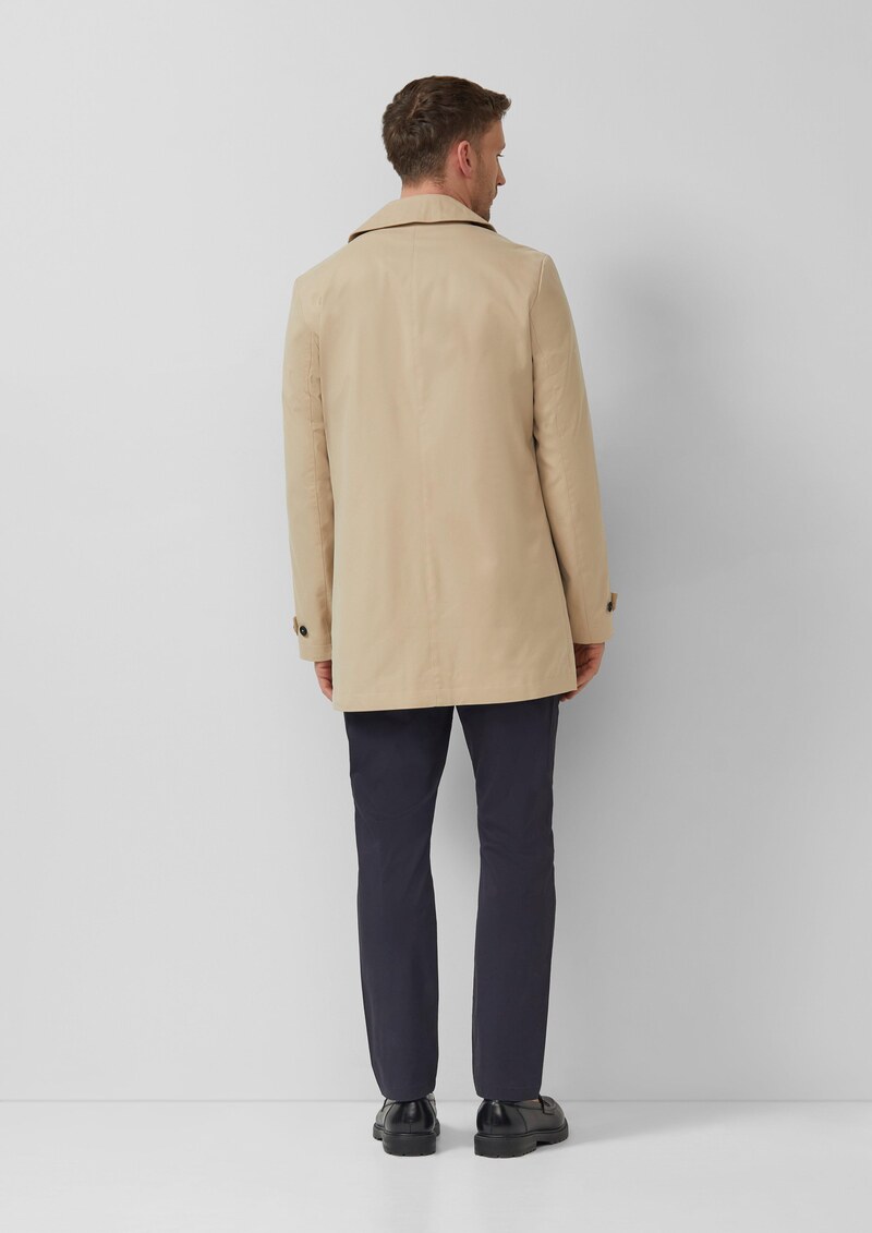 Leichter Kurzmantel aus Baumwollmix mit Umlegekragen