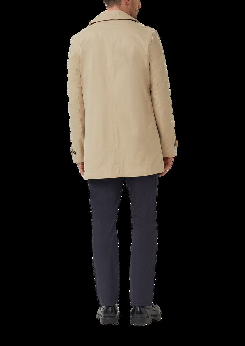 Leichter Kurzmantel aus Baumwollmix mit Umlegekragen