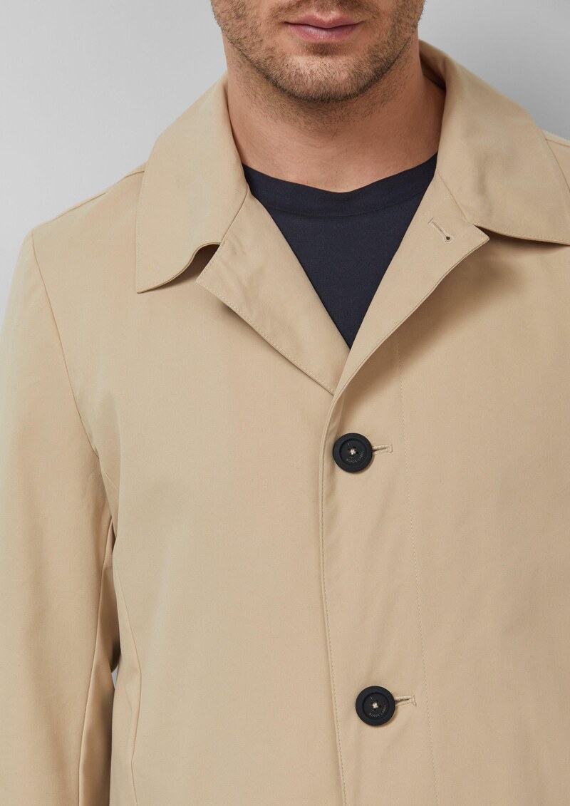 Leichter Kurzmantel aus Baumwollmix mit Umlegekragen