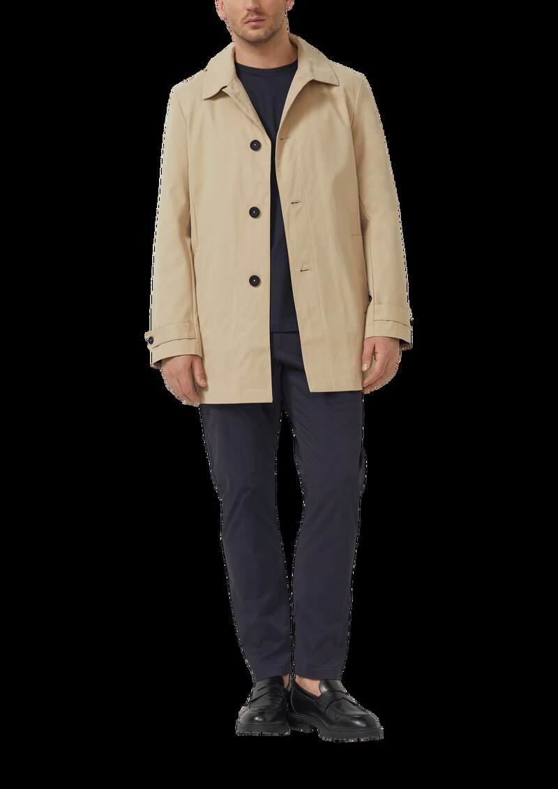 Leichter Kurzmantel aus Baumwollmix mit Umlegekragen