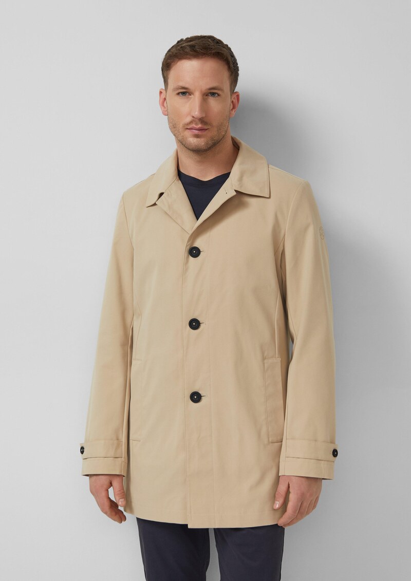 Leichter Kurzmantel aus Baumwollmix mit Umlegekragen