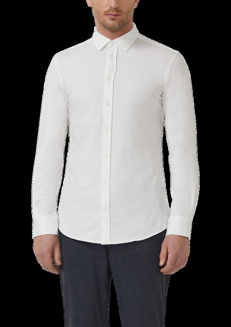 Tailored Fit: Elegantes Langarmhemd aus Edeljersey