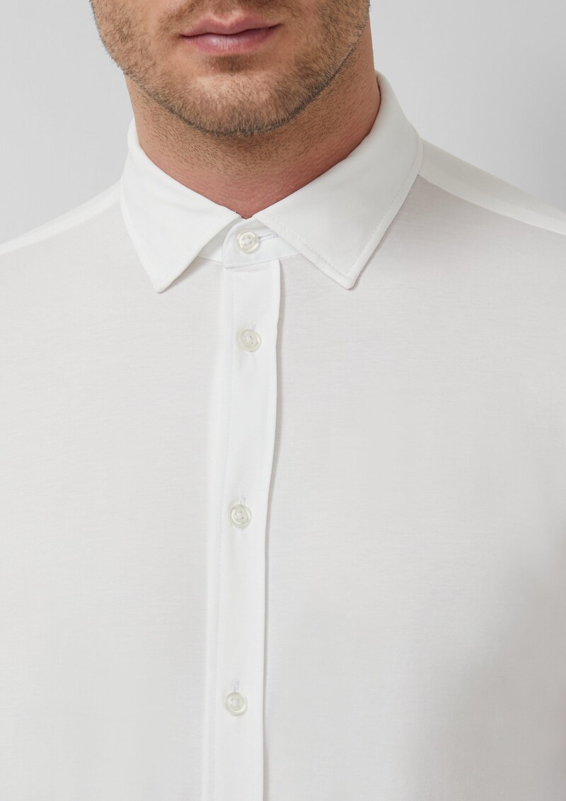 Tailored Fit: Elegantes Langarmhemd aus Edeljersey