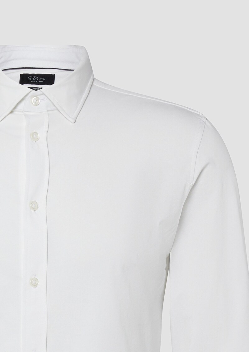 Tailored Fit: Elegantes Langarmhemd aus Edeljersey