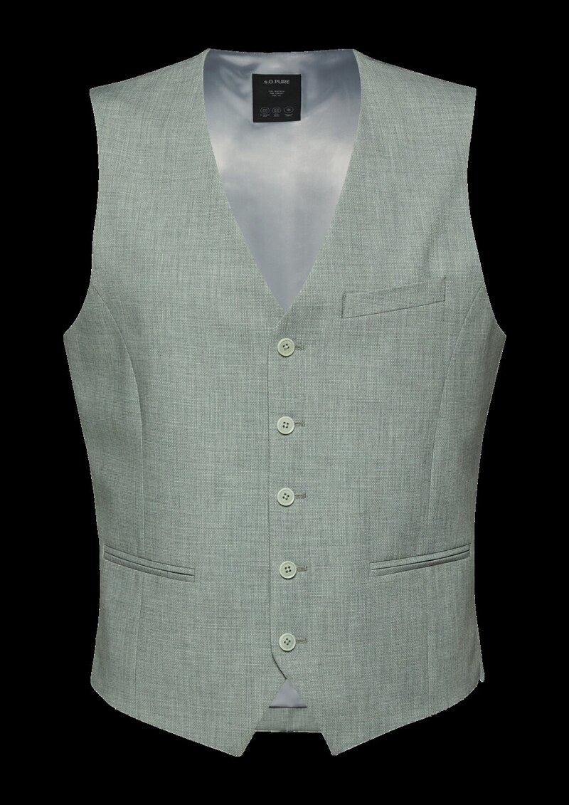s.O PURE: Weste mit feiner Webstruktur