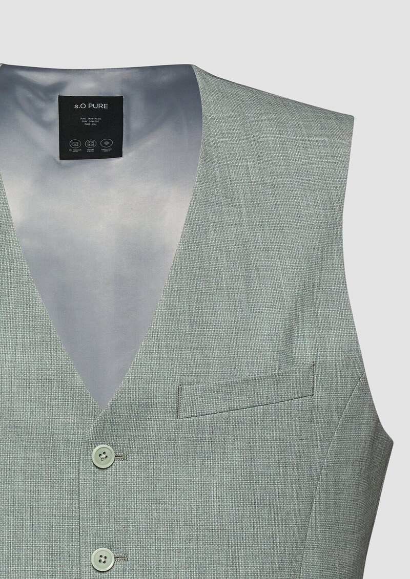 s.O PURE: Weste mit feiner Webstruktur