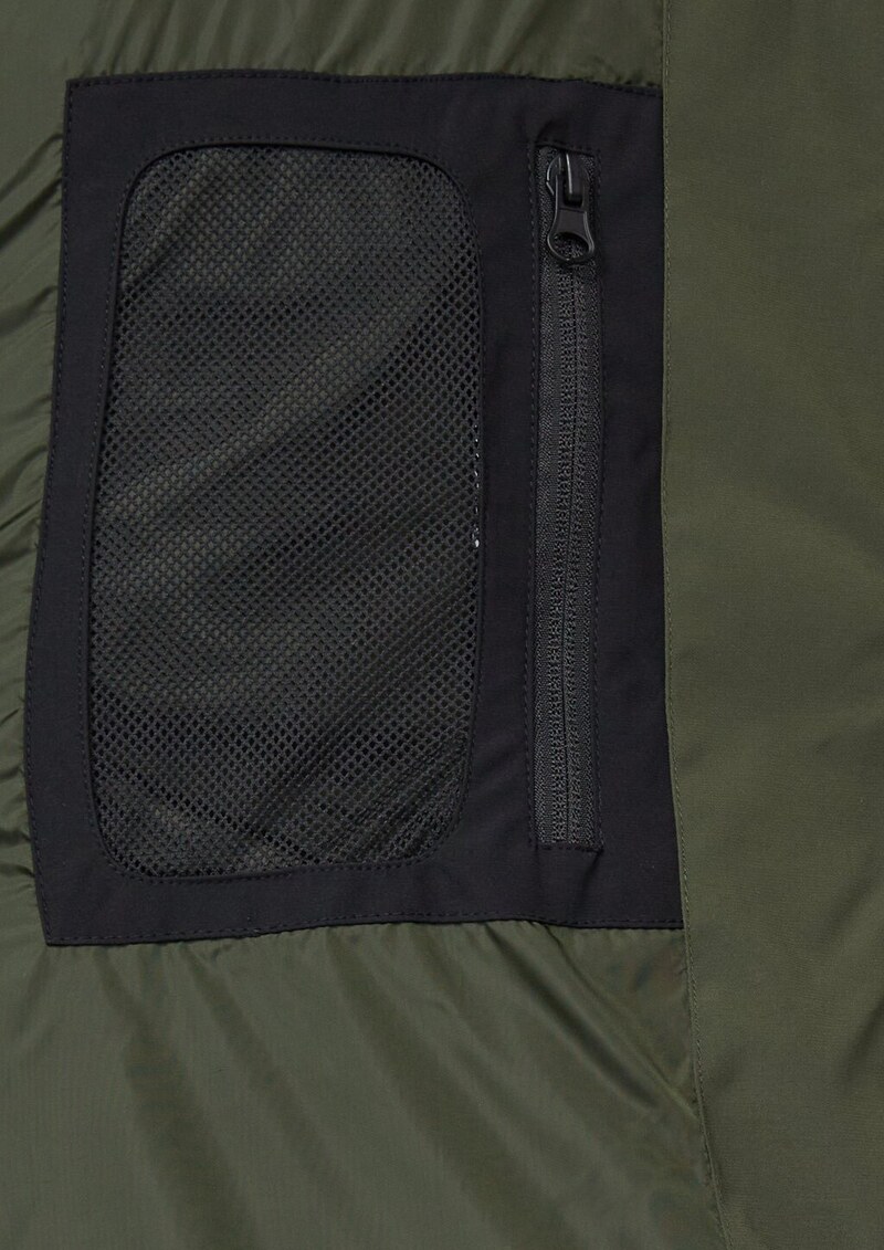 Wasserabweisender Puffer-Parka mit Kapuze und sportiven Details