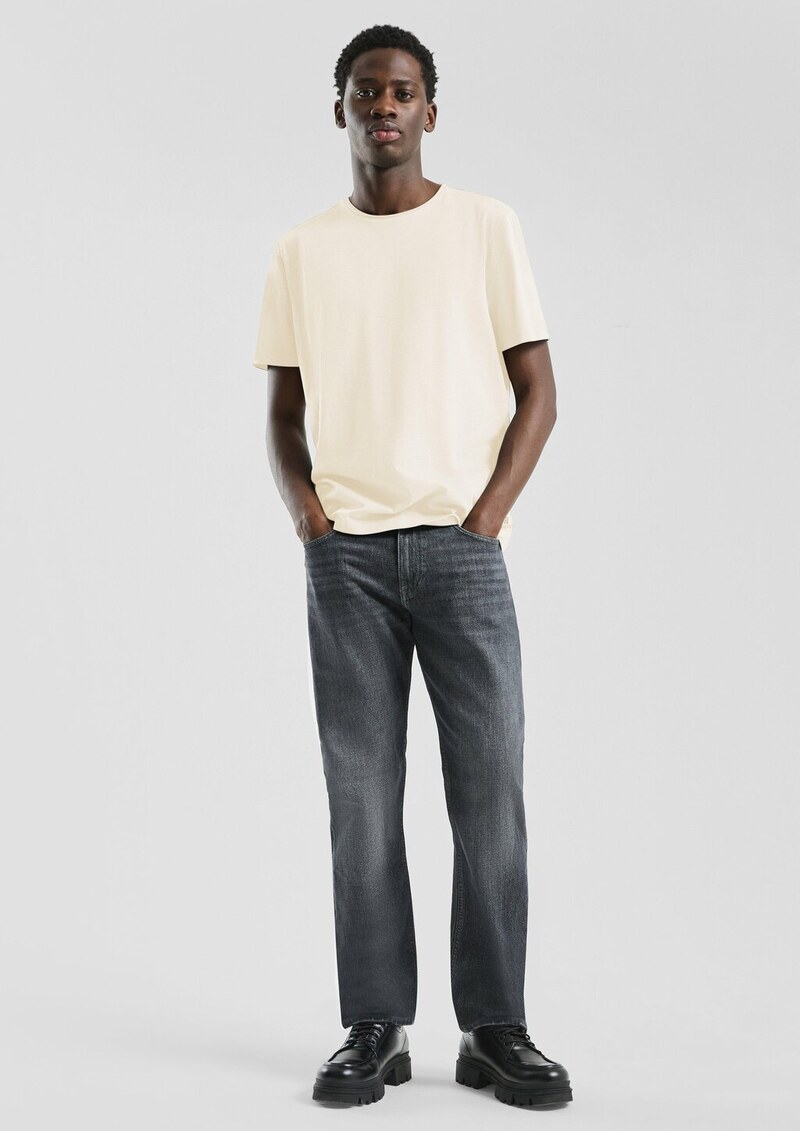 T-Shirt mit Rollkante