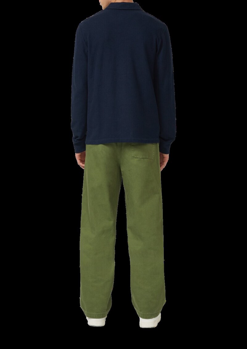 Strukturiertes Baumwoll-Poloshirt