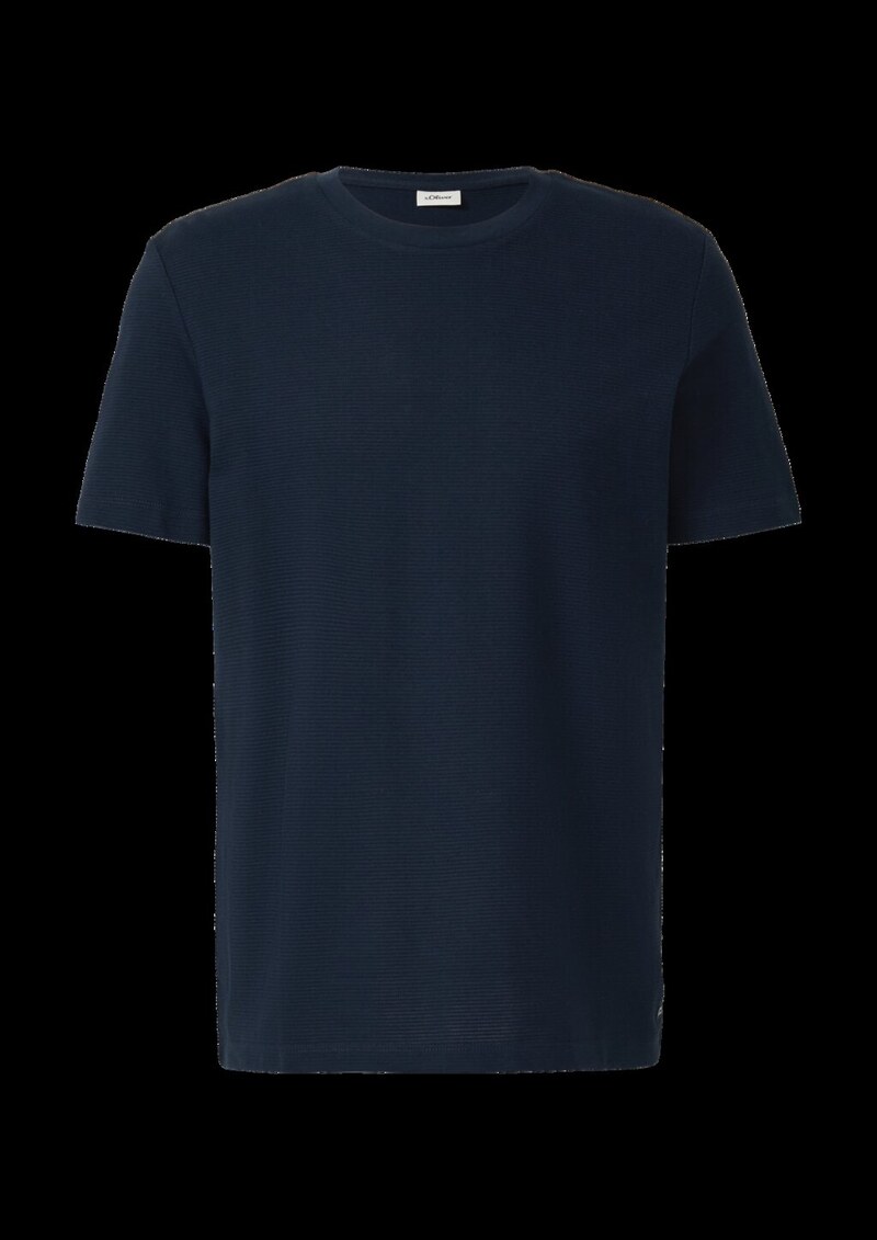 Strukturiertes T-Shirt aus Baumwollmix