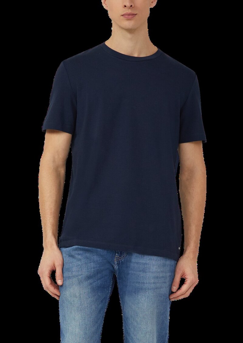 Strukturiertes T-Shirt aus Baumwollmix