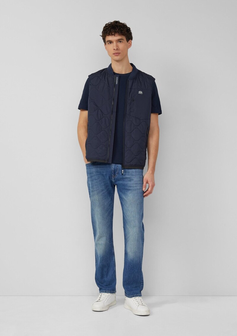 Strukturiertes T-Shirt aus Baumwollmix