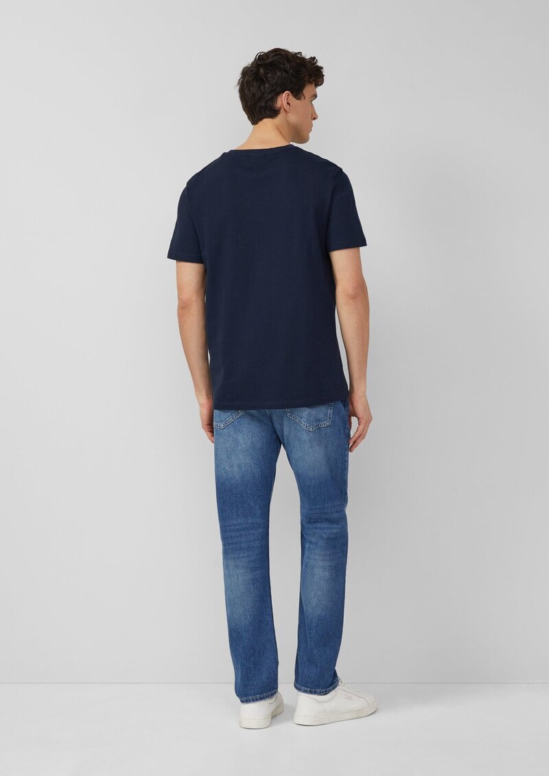 Strukturiertes T-Shirt aus Baumwollmix