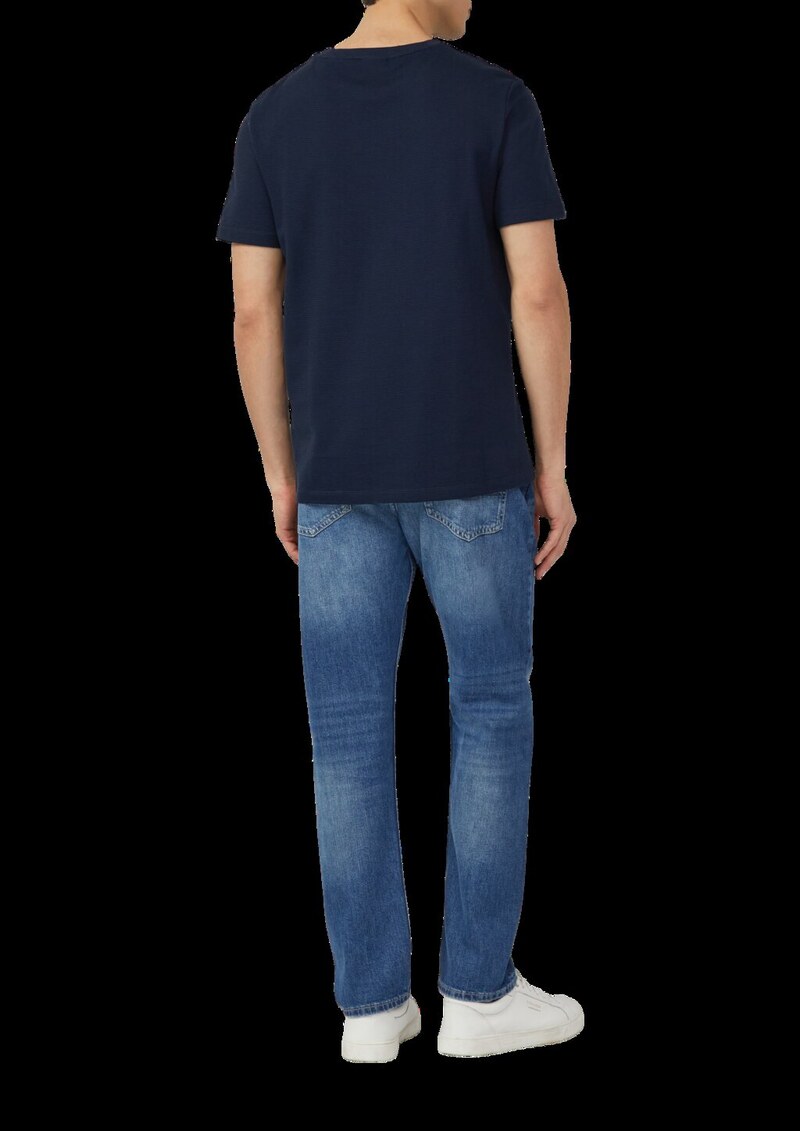 Strukturiertes T-Shirt aus Baumwollmix