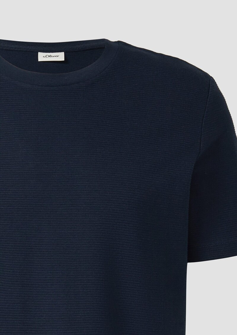 Strukturiertes T-Shirt aus Baumwollmix