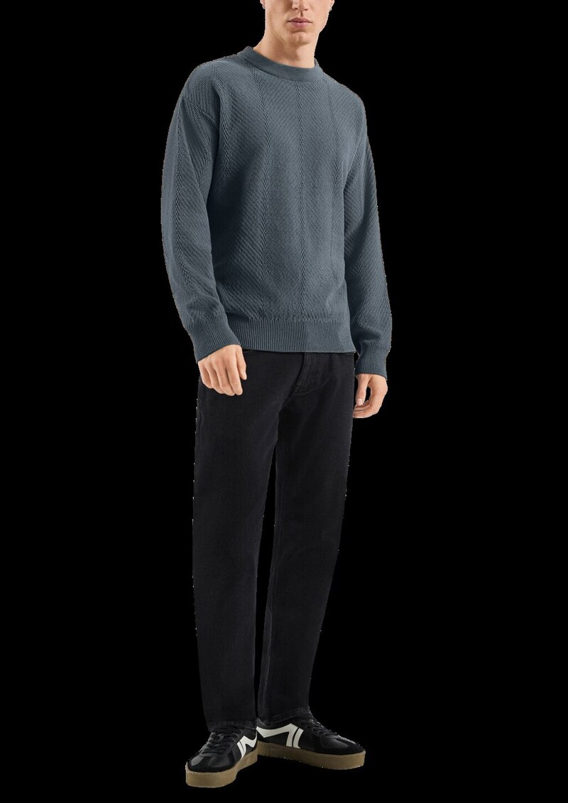 Strukturierter Strickpullover