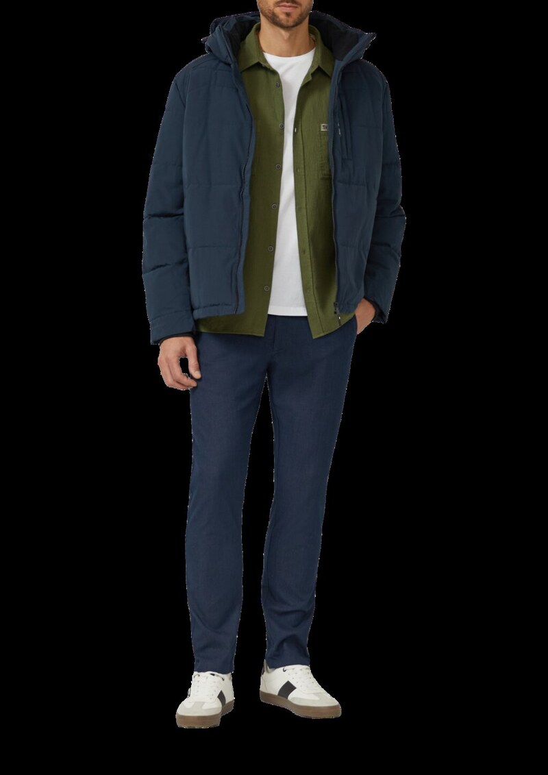 Regular Fit: Strukturiertes Langarmhemd mit Streifen