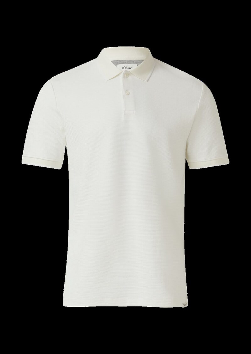 Strukturiertes Poloshirt aus Baumwolle in Two-Tone-Optik