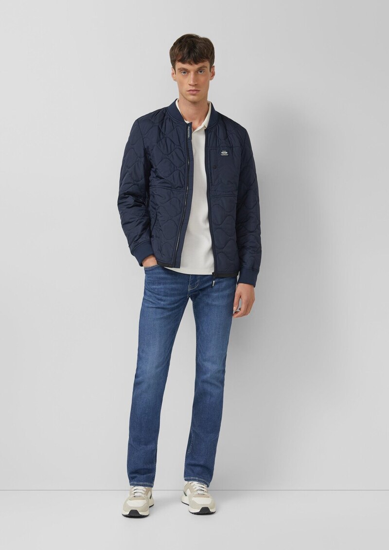 Strukturiertes Poloshirt aus Baumwolle in Two-Tone-Optik