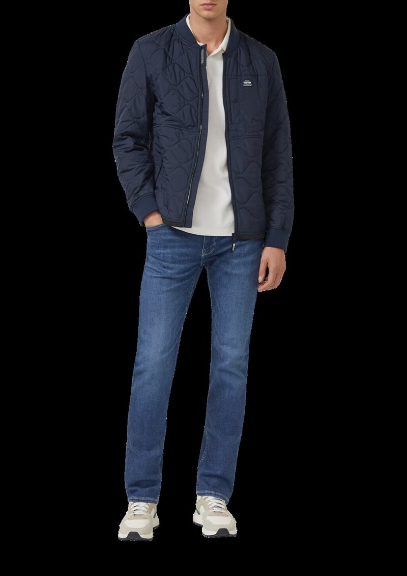 Strukturiertes Poloshirt aus Baumwolle in Two-Tone-Optik