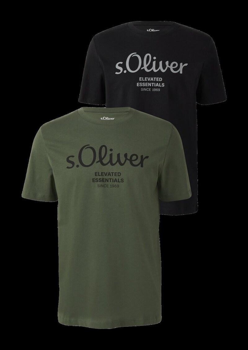 Weiches Jersey-T-Shirt mit Kurzarm und Rundhalsausschnitt im Doppelpack