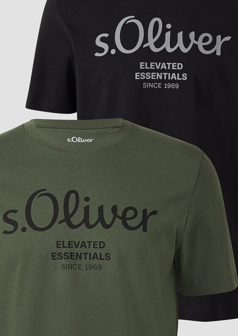 Weiches Jersey-T-Shirt mit Kurzarm und Rundhalsausschnitt im Doppelpack