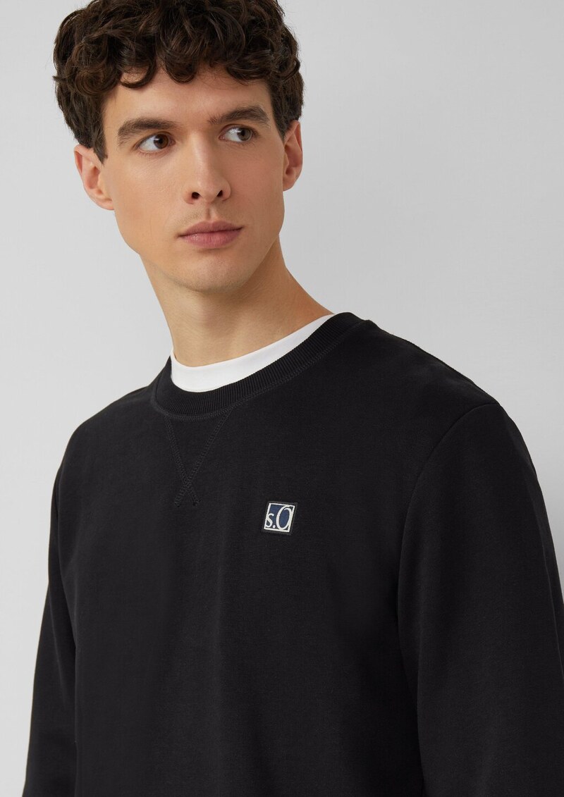 Weiches Sweatshirt aus Baumwollmix mit Crew Neck