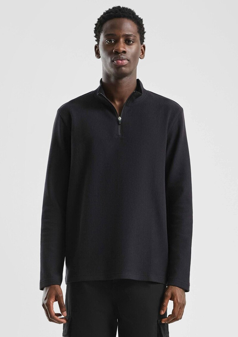 Longsleeve in Rippstruktur