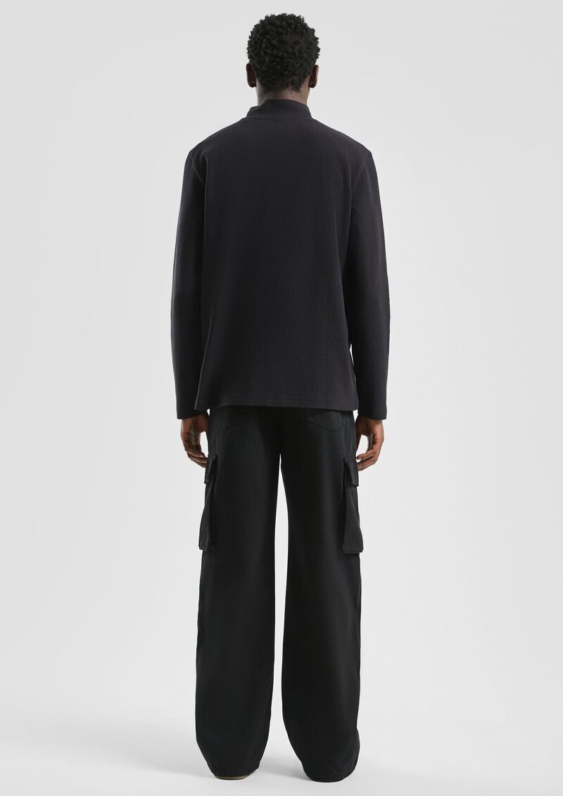 Longsleeve in Rippstruktur