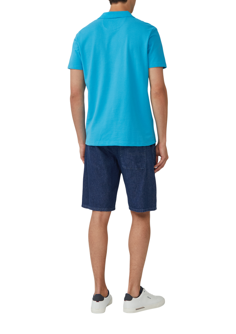 Poloshirt aus Baumwolle mit offenem Kragen