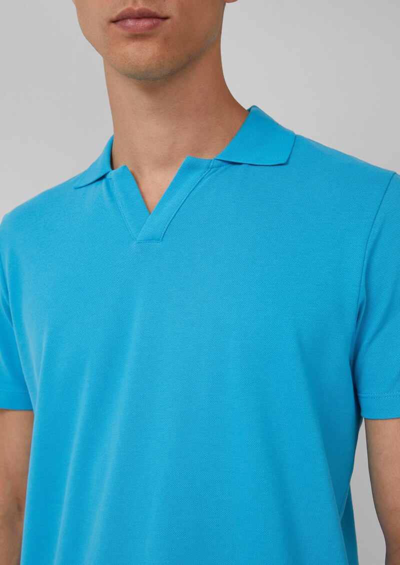 Poloshirt aus Baumwolle mit offenem Kragen