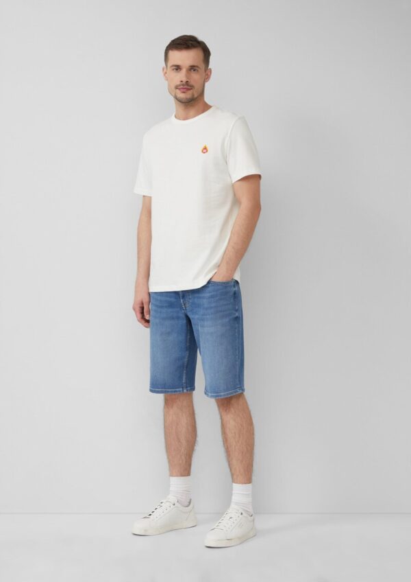 Jeans-Shorts / Regular Fit / Mid Rise / Straight Leg / Pride-Motiv