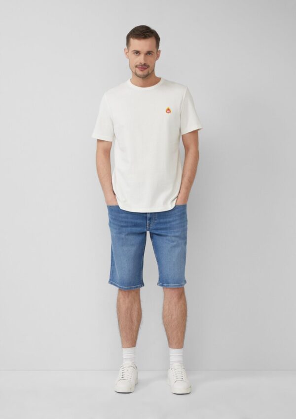 Jeans-Shorts / Regular Fit / Mid Rise / Straight Leg / Pride-Motiv