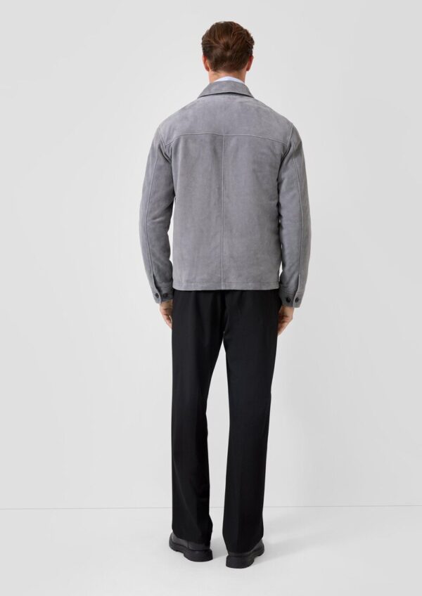 Softe Jacke mit aufgesetzten Brusttaschen aus 100% Leder