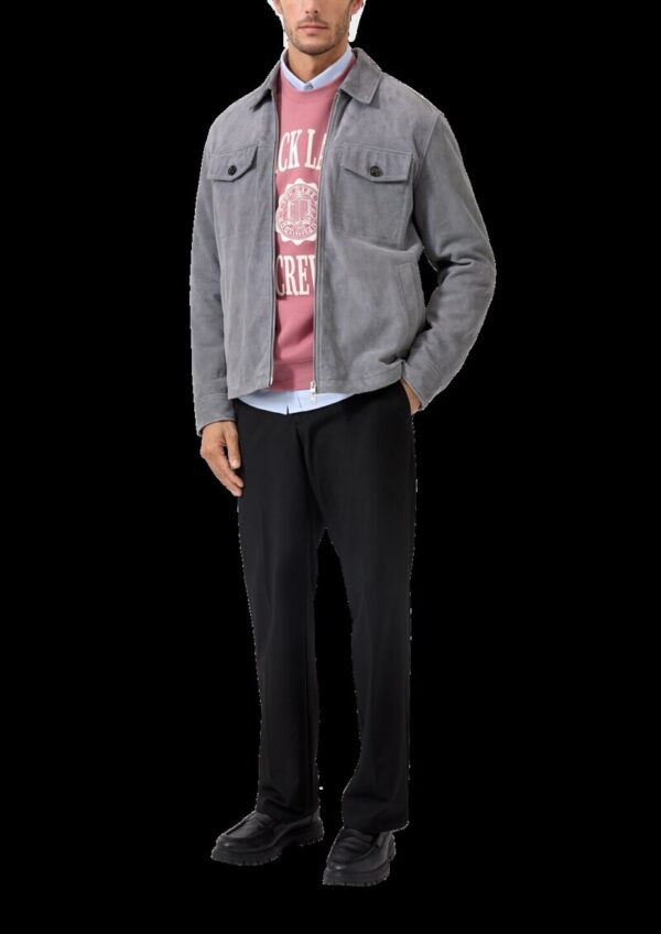 Softe Jacke mit aufgesetzten Brusttaschen aus 100% Leder