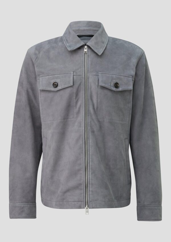 Softe Jacke mit aufgesetzten Brusttaschen aus 100% Leder