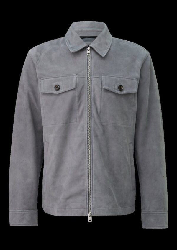 Softe Jacke mit aufgesetzten Brusttaschen aus 100% Leder