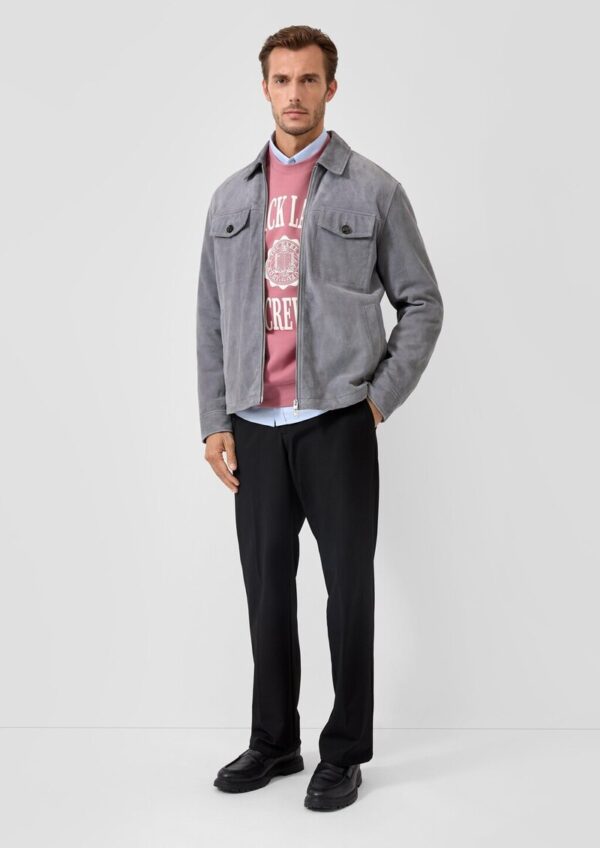 Softe Jacke mit aufgesetzten Brusttaschen aus 100% Leder