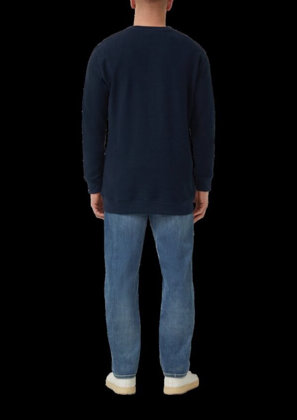 Strukturiertes Sweatshirt mit Rippbündchen