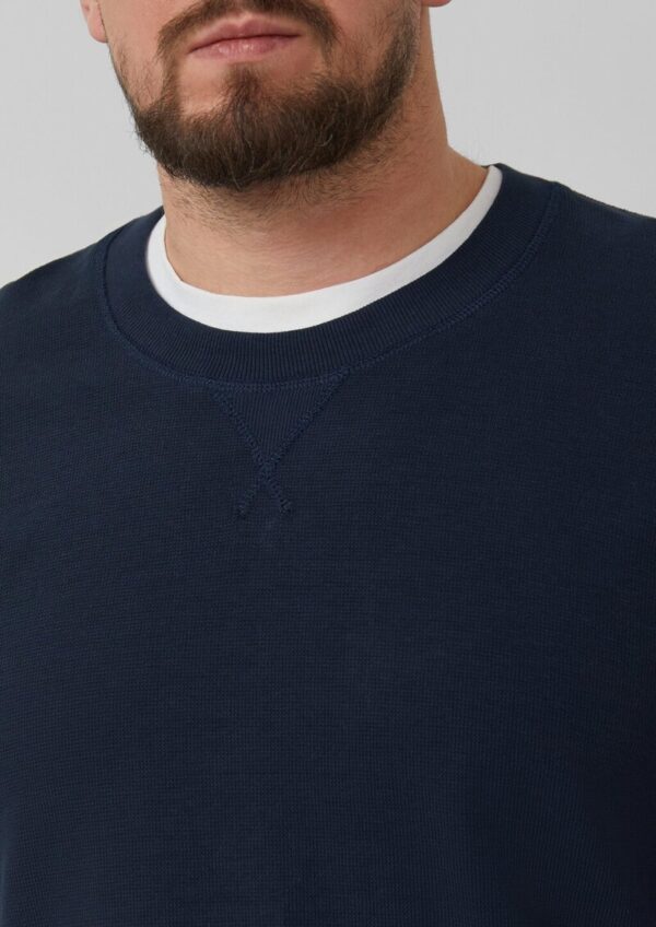 Strukturiertes Sweatshirt mit Rippbündchen