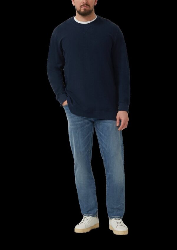 Strukturiertes Sweatshirt mit Rippbündchen