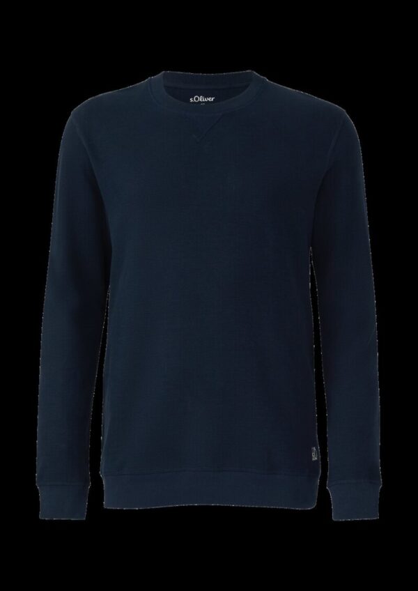 Strukturiertes Sweatshirt mit Rippbündchen