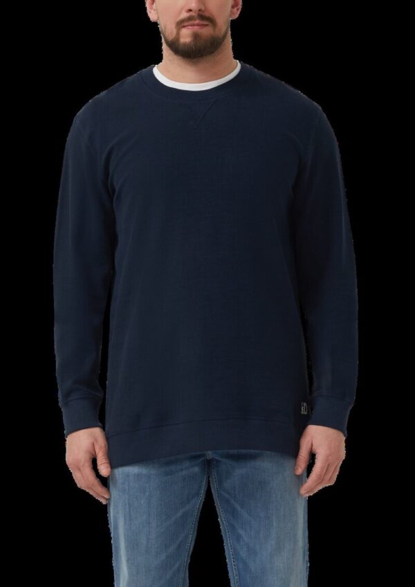 Strukturiertes Sweatshirt mit Rippbündchen