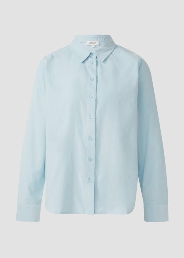 Feincordbluse mit Hemdkragen