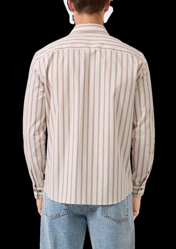 Regular Fit: Gestreiftes Langarmhemd mit Kentkragen