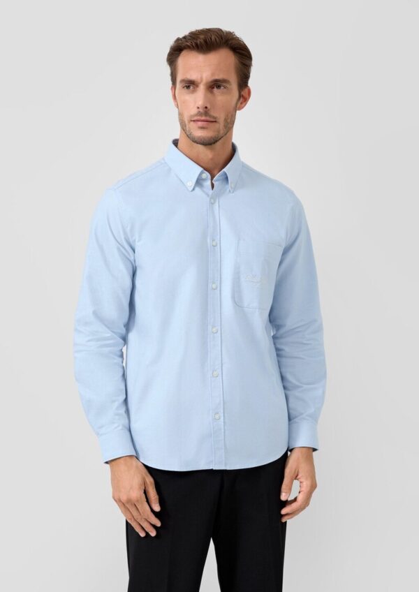 Regular Fit: Oxfordhemd mit Button-down-Kragen und Brusttasche