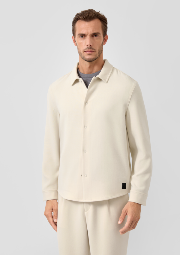 Lässiges Overshirt aus Stretch-Gewebe