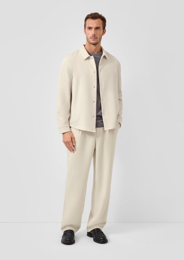 Lässiges Overshirt aus Stretch-Gewebe