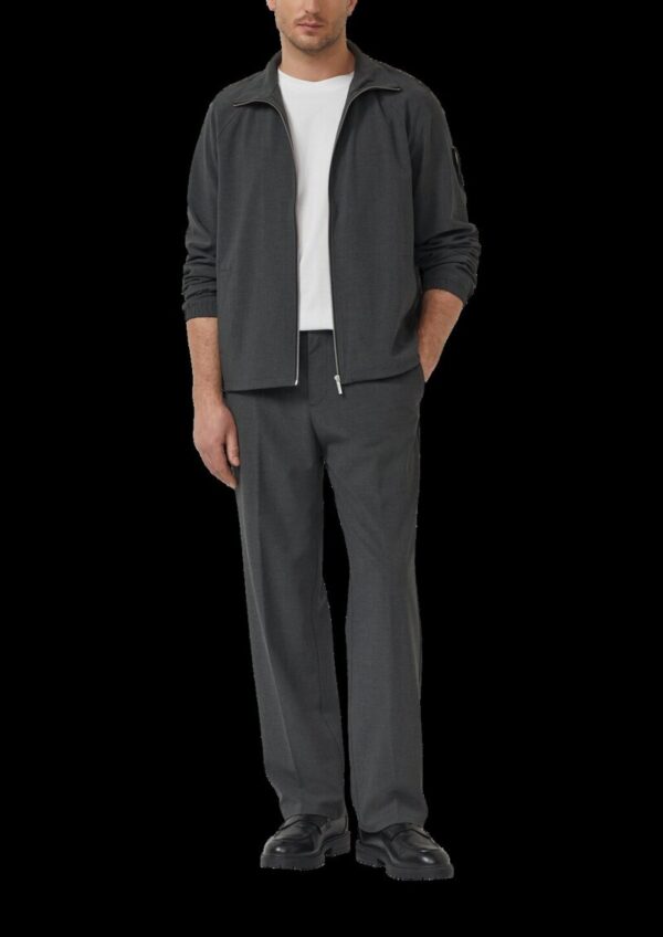 Sportive Raglan-Jacke aus meliertem Stretch-Gewebe