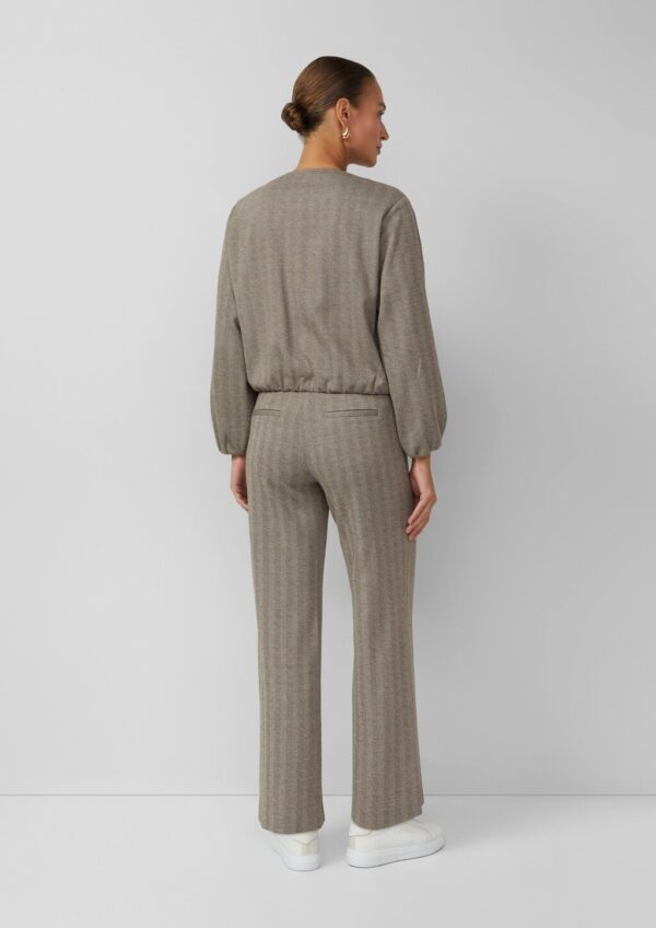 Blouson mit Fischgratmuster und elastischem Saum